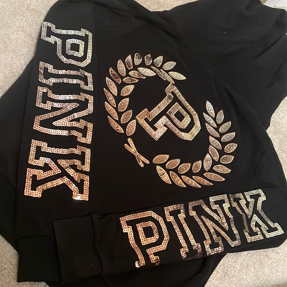 VS PINK BLING HOODIE | (XS)